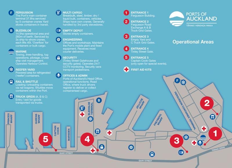 pelabuhan Auckland peta