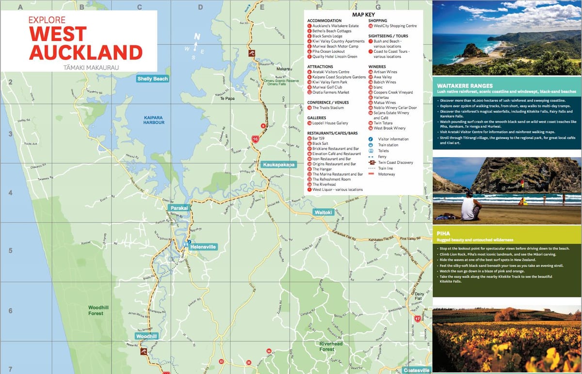 peta dari west Auckland