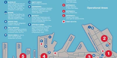 Pelabuhan Auckland peta