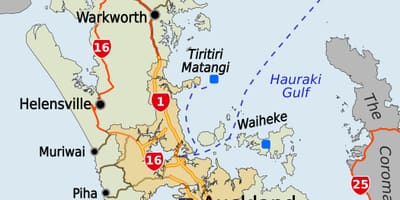Peta wilayah Auckland